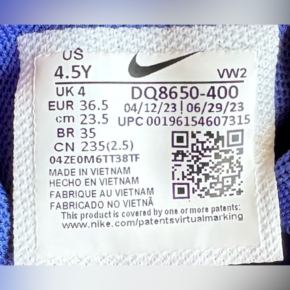 Nike LeBron Witness 7 Mid Kaleidoscope - DQ8650-400 Size 4.5Y - Picture 9 of 9